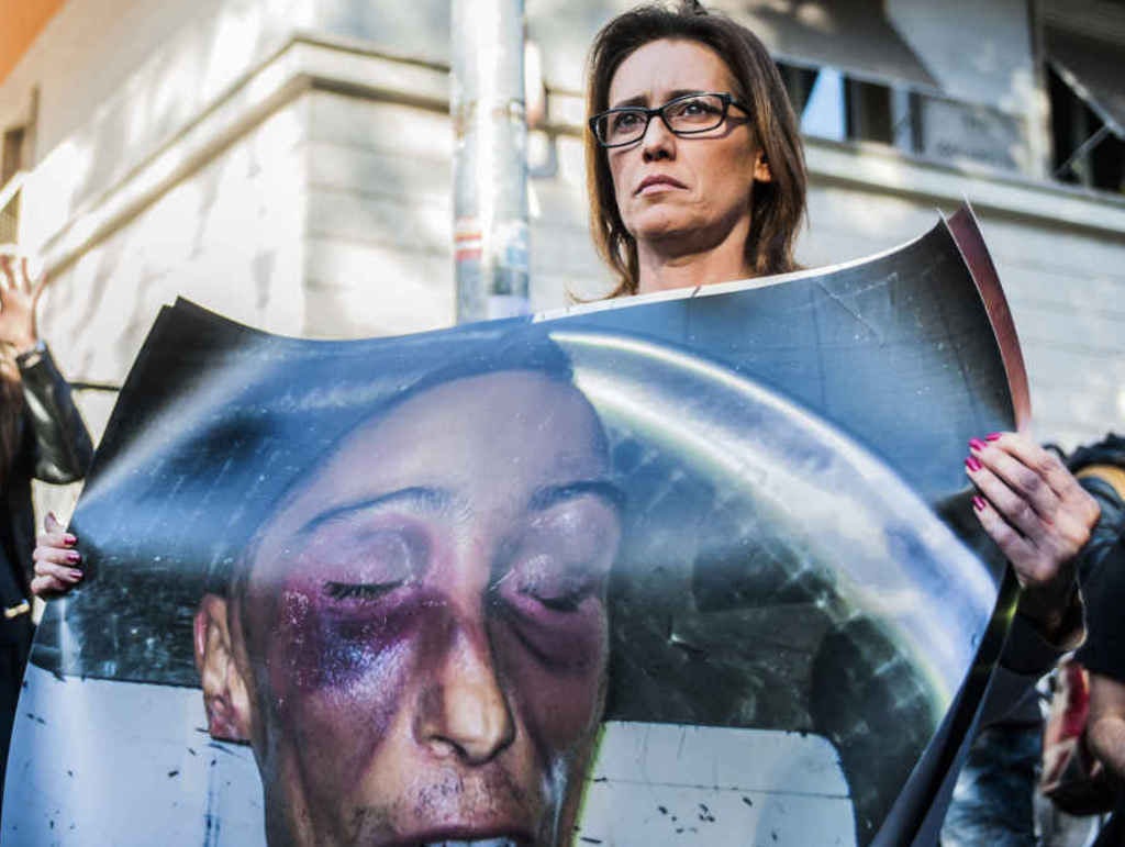 The face of Stefano Cucchi after his death in custody seven years ago. As of today, no police officer has been held responsible for his death.
